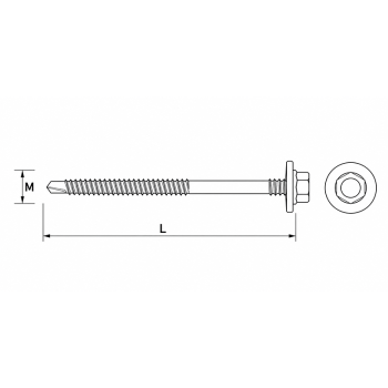 category Винт за сандвич панели Rawlplug към стомана 18 мм, с шайба AL-19мм blueprint thumb