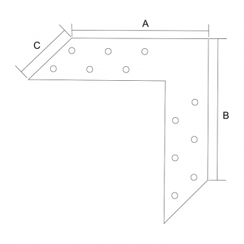 category Планка L - образна, плоска, поцинкована blueprint thumb