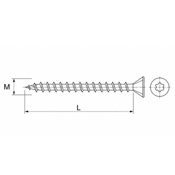 category Синьо поцинкован винт за дърво fischer FSPII CZF blueprint thumb
