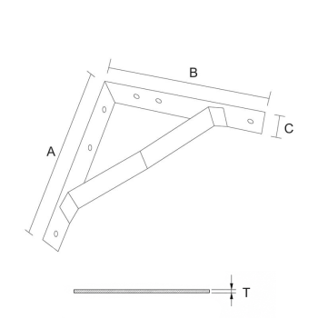 category Конзола ъглова, 75⁰, W - образна, усилена, ЧЕРНА blueprint thumb