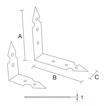 category Планка ъглова подсилена равнораменна, декоративна, ЧЕРНА blueprint thumb