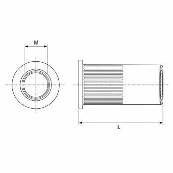 category Нит гайка неръждаема с цилиндрична глава  А2 blueprint thumb
