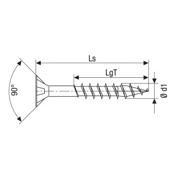 category Строителен винт за дърво SPAX 88091 с фрезенкова глава, частична резба и T-STAR Plus задвижване, WIROX покритие blueprint thumb