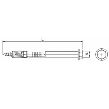 category Дюбел TOX Apollo KB  с метален връх комплект с винт шестостенна глава blueprint thumb
