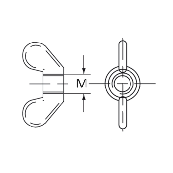 category DIN 315 Гайка крилчaта с широки уши blueprint thumb