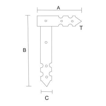 category Планка  Г-образна, декоративна, ДВЕ ЧАСТИ, ЧЕРНА blueprint thumb