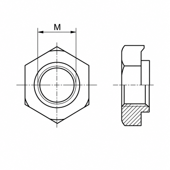 category DIN 929 Гайка шестостенна за точково заваряване blueprint thumb