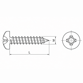 category DIN 7981 Винт самонарезен за ламарина Zn blueprint thumb