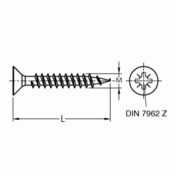 category Винт за дърво бял ZN blueprint thumb