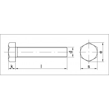 category DIN 933 Болт с шестостенна глава и цяла резба полиамид к.6,6 blueprint thumb