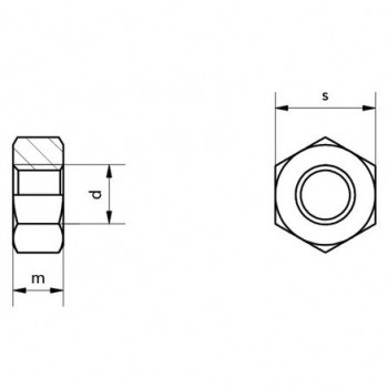 category DIN 934 Гайка шестостенна титан blueprint thumb