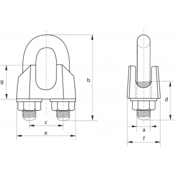 category Скоба за въже DIN 741 A2 blueprint thumb