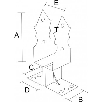 category Основа за греда, регулируема, декоративна, комплект, ТИП 2, поцинкована blueprint thumb