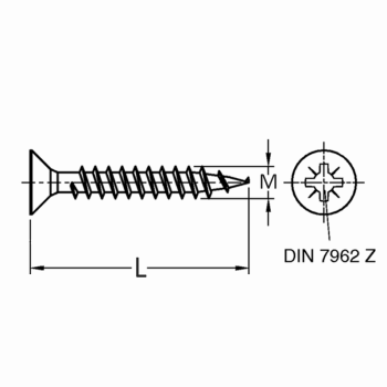 category Винт за дърво неръждаем А2 blueprint thumb
