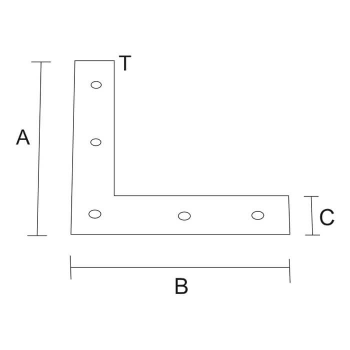 category Планка мебелна L -образна, поцинкована blueprint thumb