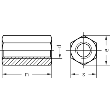 category DIN 6334 Гайка шестостенна удължена неръждаема А2 blueprint thumb
