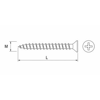 category Самонарезен винт за дограма PVC blueprint thumb
