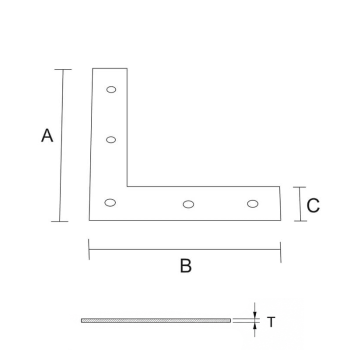 category Планка мебелна L -образна, поцинкована blueprint thumb