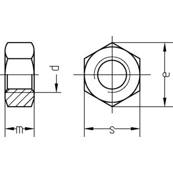 category DIN 934 Гайка шестостенна неръждаема А2 blueprint thumb