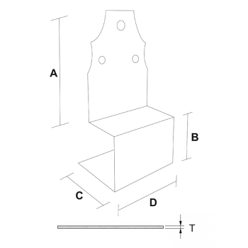 category Основа за греда, регулируема, декоративна, комплект, ТИП 4, ЧЕРНА blueprint thumb