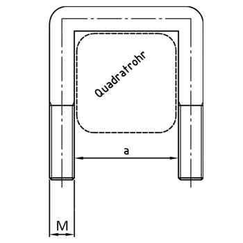 category Квадратна неръждаема скоба А4 DIN 3575 blueprint thumb