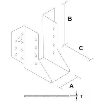 category Стъпка за греда, отворена, А2 - неръждаема blueprint thumb