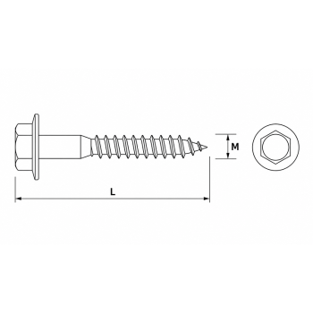 category Винт за дърво с вградена шайба DIN571 blueprint thumb
