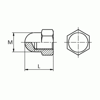 category DIN 1587 Гайка глуха неръждаема А2 blueprint thumb