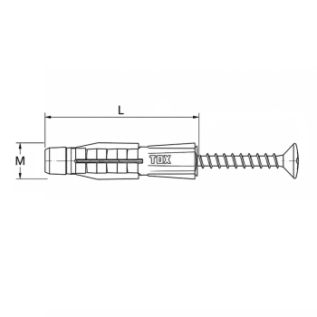 category Дюбел TOX TRI ORIGINAL с винт blueprint thumb
