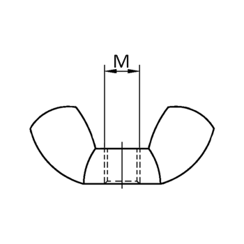 category DIN 315 Гайка крилчaта месинг blueprint thumb