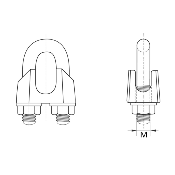 category Скоба за въже DIN 741 A2 blueprint thumb