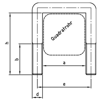 category Квадратна неръждаема скоба А4 DIN 3575 blueprint thumb