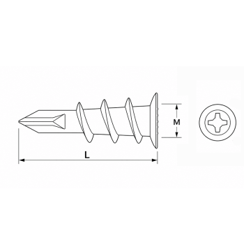 category Дюбел за гипсокартон с връх 13х32 blueprint thumb