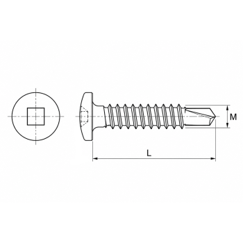 category Винт DIN7504N самопробивен с квадратно задвижване blueprint thumb