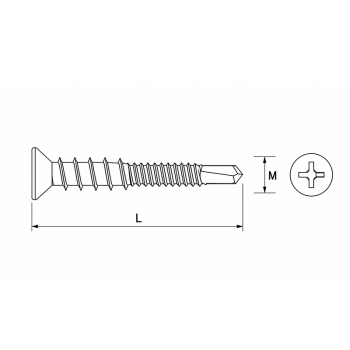category Самопробивен винт с 2 различни резби за PVC с RIBS blueprint thumb