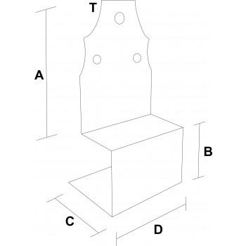 category Основа за греда, регулируема, декоративна, комплект, ТИП 4, ЧЕРНА blueprint thumb