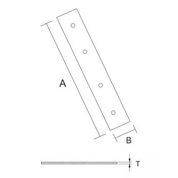 category Планка мебелна плоска, поцинкована blueprint thumb