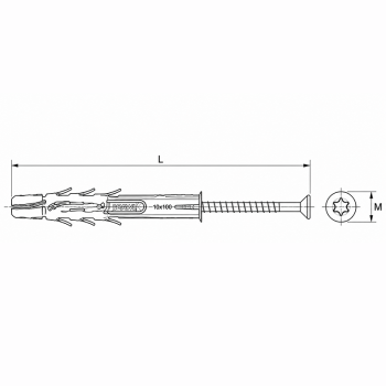 category Фасаден рамков дюбел с винт фрезенк R-FF1-N-L Rawlplug blueprint thumb