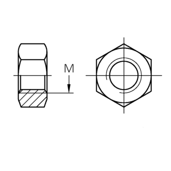 category Гайка лява ситна резба А2 blueprint thumb