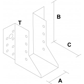 category Стъпка за греда, отворена, А2 - неръждаема blueprint thumb