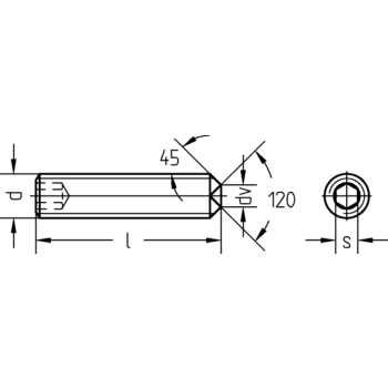category DIN 916 Стопорен винт с вдлъбнат връх Bl blueprint thumb