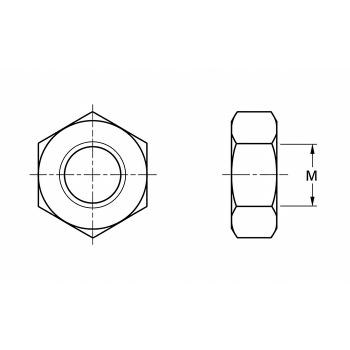 category DIN 934 Гайка шестостенна мед blueprint thumb