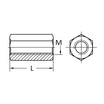 category DIN 6334 Гайка шестостенна удължена blueprint thumb
