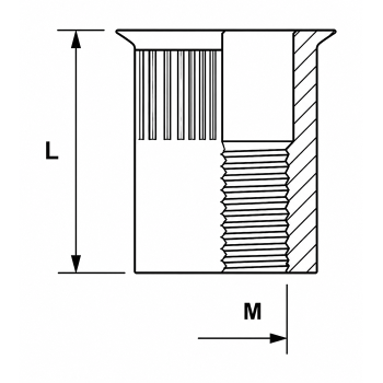 category Нит гайка с фрезанкова глава алуминий blueprint thumb