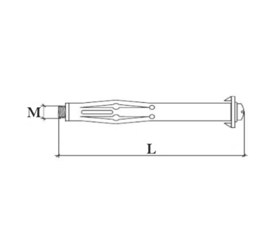 схема на  продукт Дюбел за преградни стени метален M4х71 (10 бр.) thumb