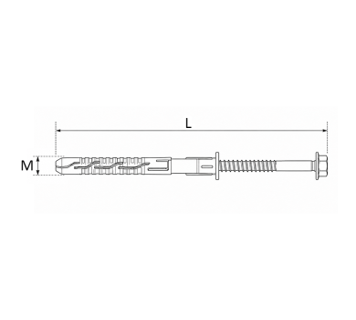 схема на  продукт Дюбел с винт шестостенна глава TORX M10x80 thumb