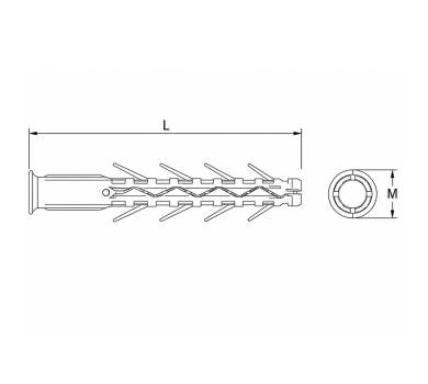 схема на  продукт Дюбел FRIULSIDER NYLON 8х100 thumb