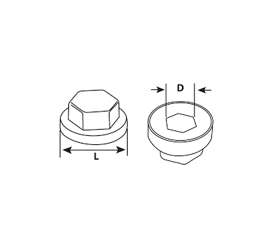 схема на  продукт Капачка PVC SW8 ф19 RAL 1015 thumb