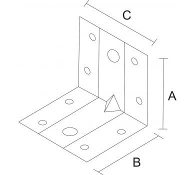 схема на  продукт Планка ъглова равнораменна подсилена (20 бр.) thumb