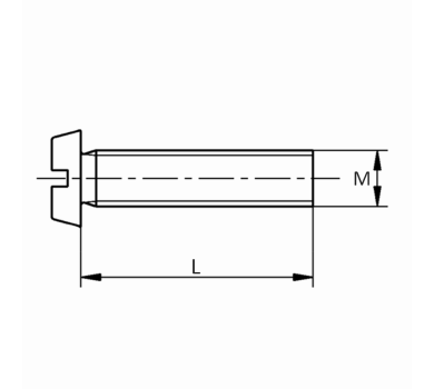 схема на  продукт DIN 84 А2 M2.5x8 thumb